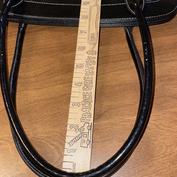 MaggiB Shoulder Purse Black Brown Green Plaid Tweed Snap Close Faux Leather Trim - Picture 10 of 16